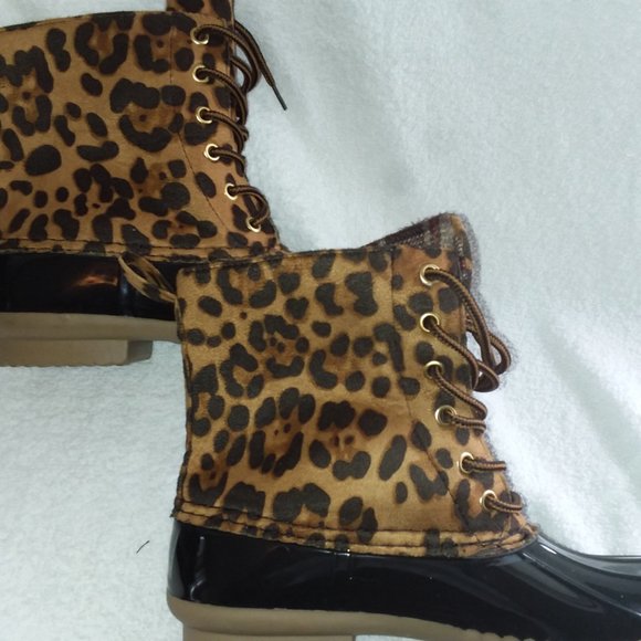 Yoki Rain Boot Leopard Print 6.5 - Picture 1 of 7